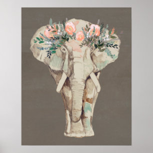Bloemkweekolifant II Poster