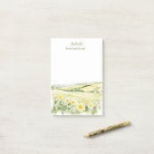Bloemlandschap weiland post-it® notes (Op bureau)
