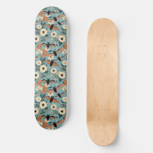 Bloemlappendeken Halloween Vleermuizen & Bloemen Persoonlijk Skateboard
