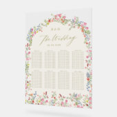 Bloemlente bruiloft welkom tafel zitplaatsen acryl bord (Hoek)