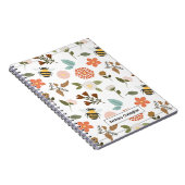 Bloemlente narcis & bijen | Gepersonaliseerd Notitieboek (Rechterzijde)