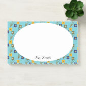 Bloemleraar Aqua Aangepaste Naam Post-it® Notes (Kantoor)