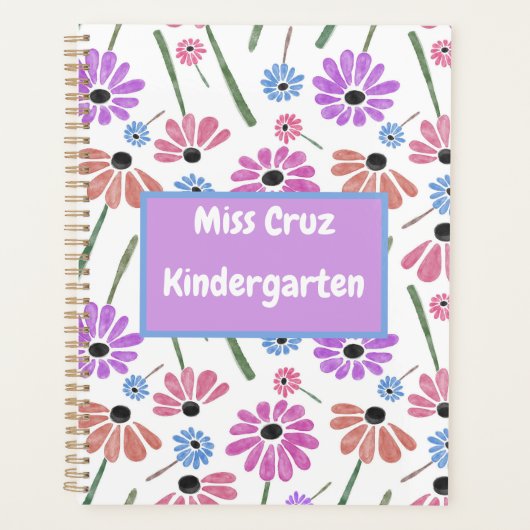Bloemleraar Naam/Graad Kleurrijk Planner (Voorkant)