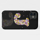 Bloemletter J Case-Mate iPhone Case (Achterkant (horizontaal))