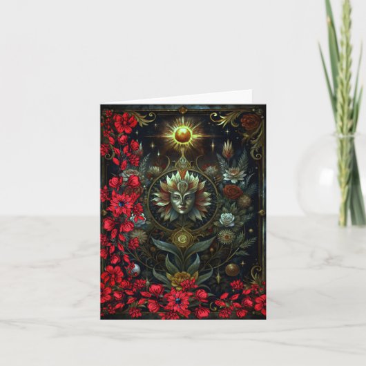 Bloemlezer Tarotlezer Lege Notitiekaart (Voorkant)