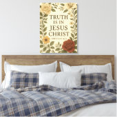  bloemlezing "De waarheid zit in Jezus" Canvas Afdruk (Insitu (Slaapkamer))