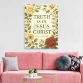  bloemlezing "De waarheid zit in Jezus" Canvas Afdruk (Insitu (Woonkamer))