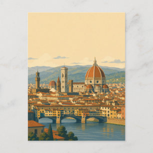 Bloemlezing Italië Duomo Vintage Reis Briefkaart