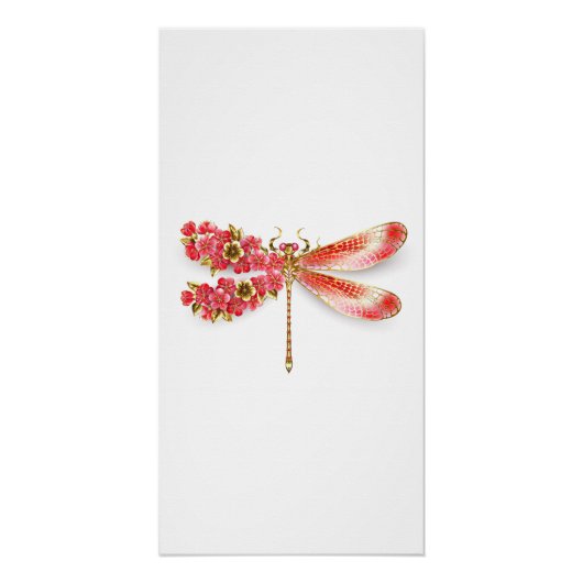 Bloemlibel met juwelen sakura perfect poster (Voorkant)