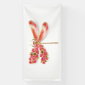 Bloemlibel met juwelen sakura spandoek (Verticaal)