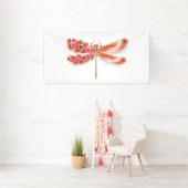 Bloemlibel met juwelen sakura spandoek (Insitu)