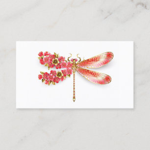 Bloemlibel met sieraden sakura contactkaartje