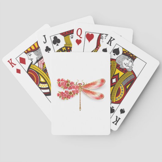 Bloemlibel met sieraden sakura pokerkaarten (Achterkant)