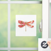 Bloemlibel met sieraden sakura raamsticker (Huis)