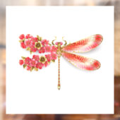 Bloemlibel met sieraden sakura raamsticker (Vel 2)