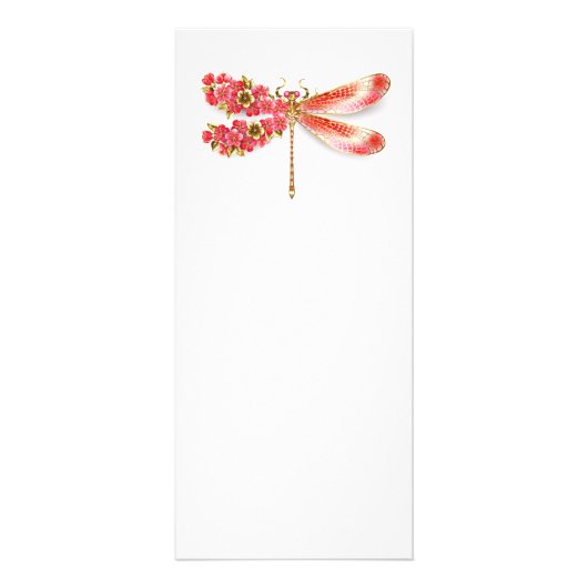 Bloemlibel met sieraden sakura reclamekaart (Voorkant)