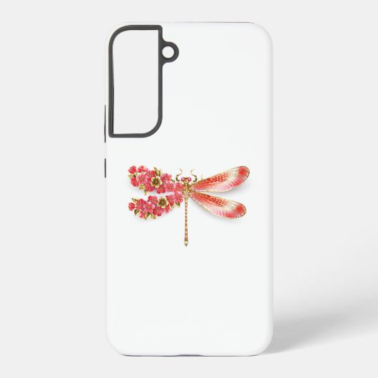 Bloemlibel met sieraden sakura samsung galaxy hoesje (Achterkant)