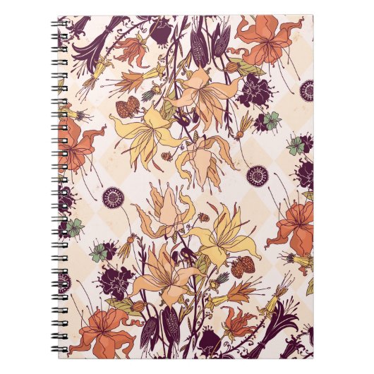 Bloemlicht Raster Illustratie Notitieboek (Voorkant)