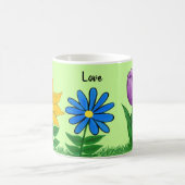 Bloemliefde gepersonaliseerde groene Mokken (Center)