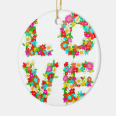 bloemliefde keramisch ornament (Links)