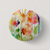 bloemliefde ronde button 3,2 cm (Voorkant)