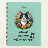 Bloemliefhebber Tuxedo kat planner  (Voorkant)