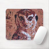 Bloemlinocut - Mousepad Muismat (Met muis)