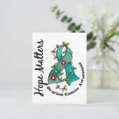 Bloemlint 4 Hoop Maakt Eierstokkanker uit Briefkaart (Staand voorkant)