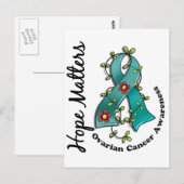 Bloemlint 4 Hoop Maakt Eierstokkanker uit Briefkaart (Voorkant / Achterkant)