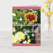 Bloemloos Iedereen die je ontmoet tuinflorale Kaar Kaart (Gele Bloem)