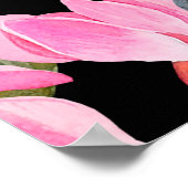 Bloemloos naadloos patroon. Roze cyclamen geïsolee Poster (Hoek)