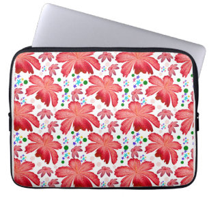Bloemloos naadloos patroon   Waterverf bloemontwer Laptop Sleeve