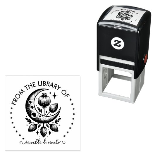  Bloemmaan uit de bibliotheek van Round Zelfinktende Stempel (In situ)