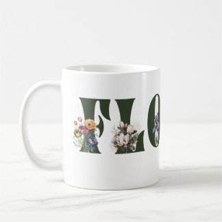 Bloemmaand in bloemen koffiemok
