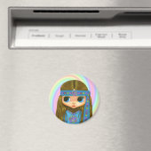 Bloemmacht Hippie Doll Magneet (Insitu (Vaatwasser))