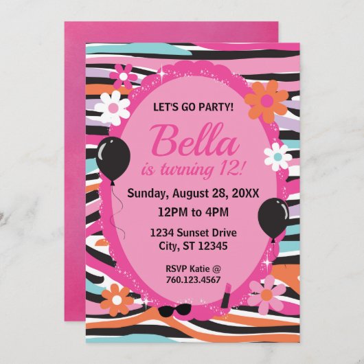 Bloemmacht Verjaardagsfeest Kaart (Voorkant / Achterkant)