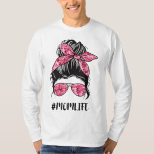 Bloemmam Life Messine Bun Hair Sunbril Pink Mot T-shirt