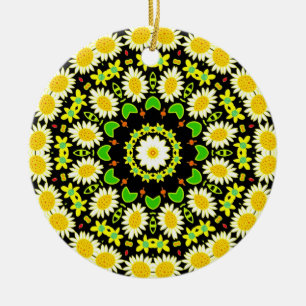 BloemMandala Keramisch Ornament