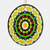 BloemMandala Keramisch Ornament (Links)