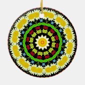 BloemMandala Keramisch Ornament (Achterkant)