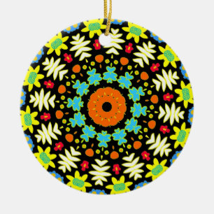 BloemMandala Keramisch Ornament