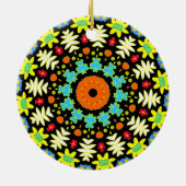 BloemMandala Keramisch Ornament (Achterkant)