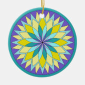 BloemMandala Keramisch Ornament (Voorkant)