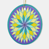 BloemMandala Keramisch Ornament (Links)