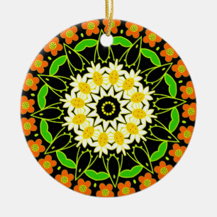 BloemMandala Keramisch Ornament
