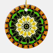 BloemMandala Keramisch Ornament (Achterkant)
