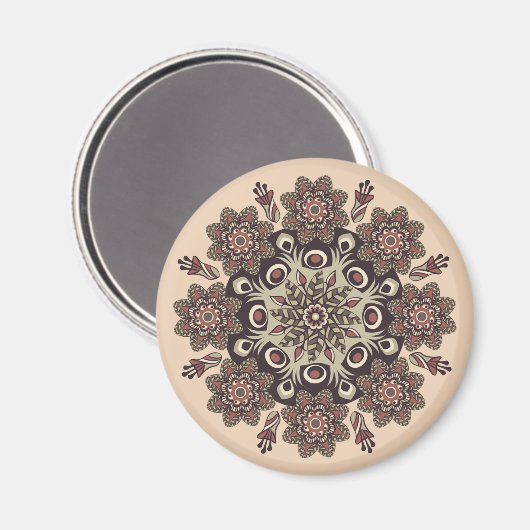 bloemmandala magnet (Voorkant / Achterkant)