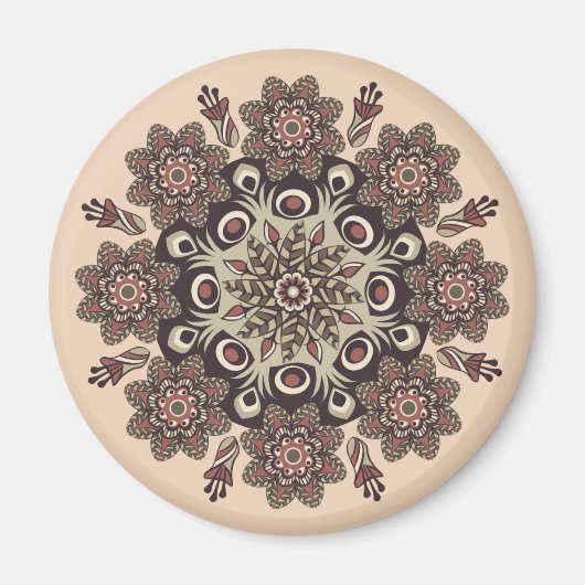 bloemmandala magnet (Voorkant)