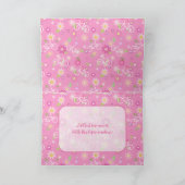 Bloemmandje voor fietsen  roze dag kaart (Binnen)