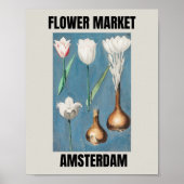 Bloemmarkt Amsterdam  Tulp Poster (Voorkant)